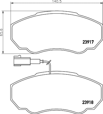 Brake Pad Set, disc brake (MDB2328)