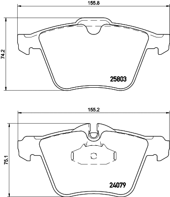 Brake Pad Set, disc brake (MDB3366)