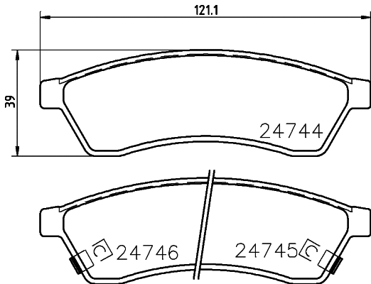 Brake Pad Set, disc brake (MDB3020)