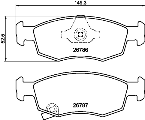 Brake Pad Set, disc brake (MDB4341)
