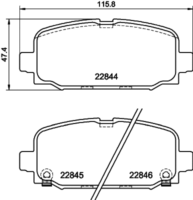 Brake Pad Set, disc brake (MDB4069)