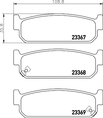 Brake Pad Set, disc brake (MDB1929)