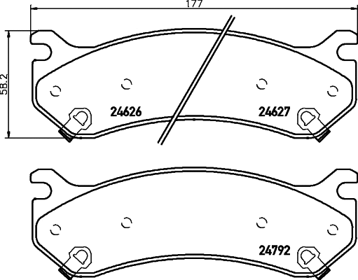 Brake Pad Set, disc brake (MDB2364)
