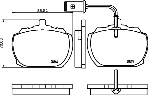 Brake Pad Set, disc brake (MLB72)