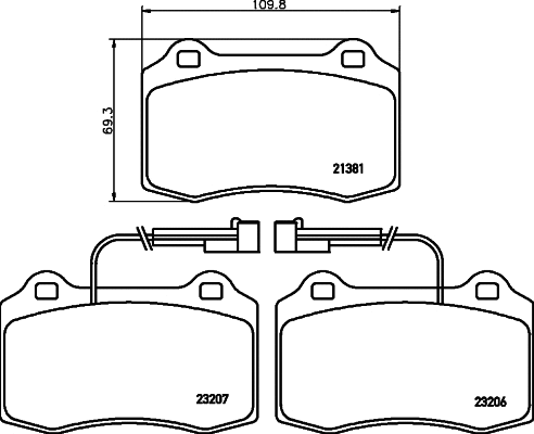 Brake Pad Set, disc brake (MDB1877)