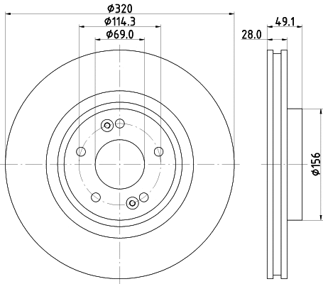 Brake Disc (MDC2736)