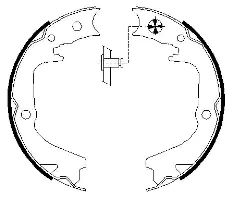 Brake Shoe Set, parking brake (MFR722)