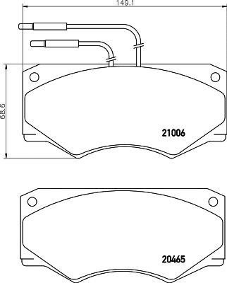 Brake Pad Set, disc brake (MDB1340)