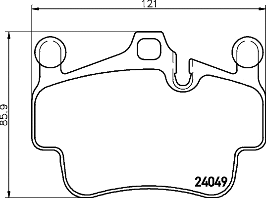 Brake Pad Set, disc brake (MDB2842)