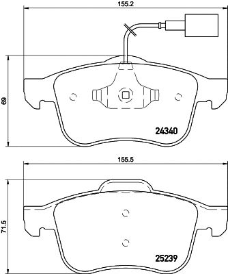 Brake Pad Set, disc brake (MDB3121)
