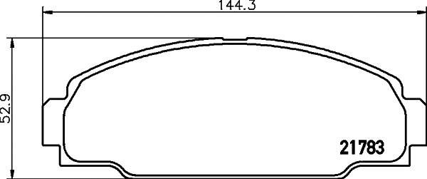 Brake Pad Set, disc brake (MDB1619)