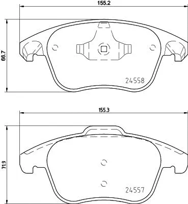 Brake Pad Set, disc brake (MDB3122)