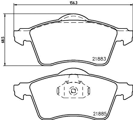 Brake Pad Set, disc brake (MDB1814)