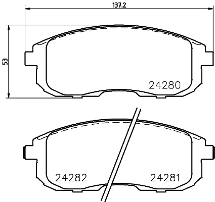 Brake Pad Set, disc brake (MDB2847)