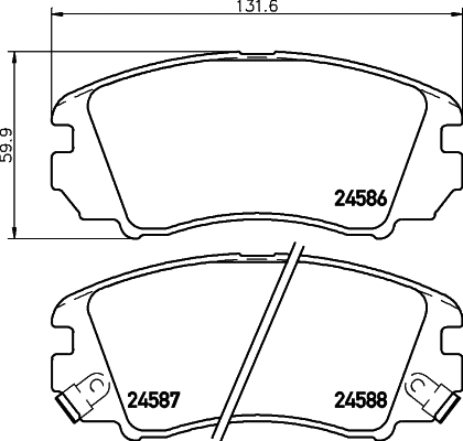 Brake Pad Set, disc brake (MDB2919)
