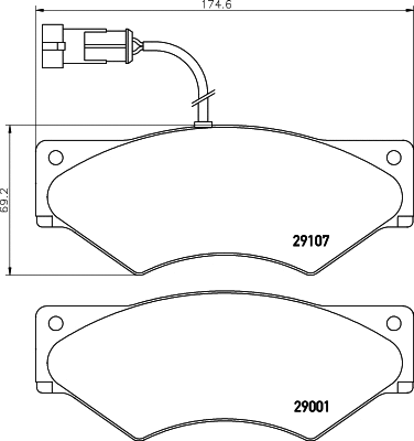 Brake Pad Set, disc brake (MDB2603)