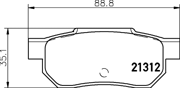 Brake Pad Set, disc brake (MDB1360)