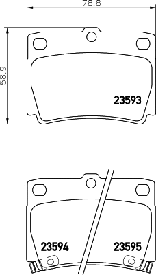 Brake Pad Set, disc brake (MDB1965)