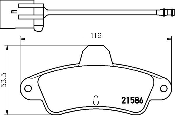 Brake Pad Set, disc brake (MDB1588)