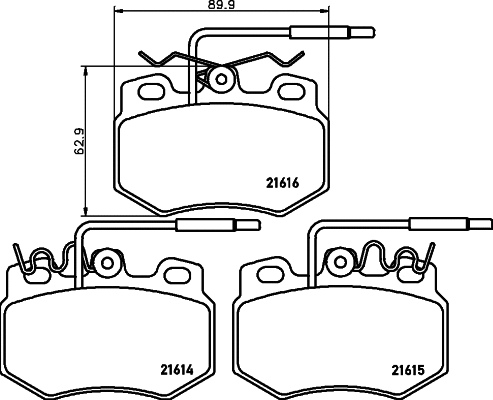 Brake Pad Set, disc brake (MDB1611)