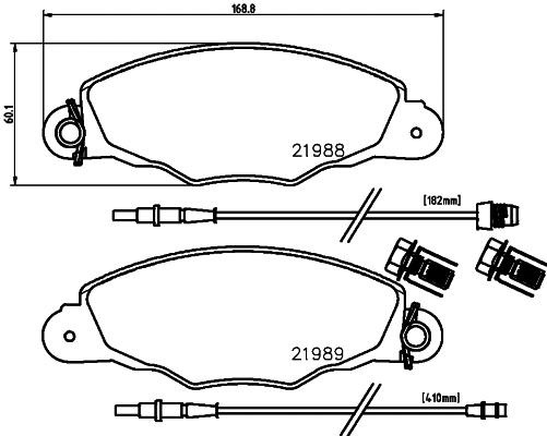 Brake Pad Set, disc brake (MDB2106)