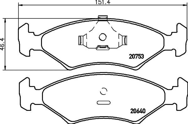 Brake Pad Set, disc brake (MDB1175)