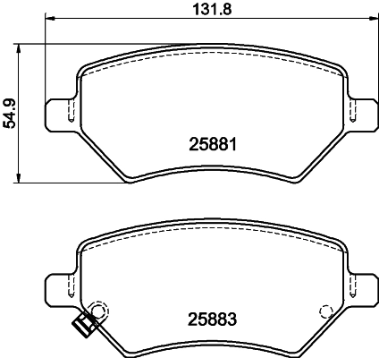Brake Pad Set, disc brake (MDB84263)