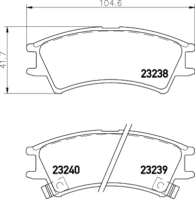 Brake Pad Set, disc brake (MDB1938)