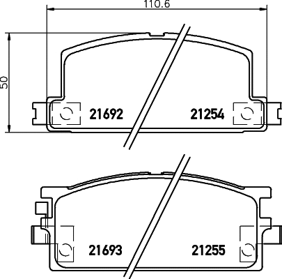 Brake Pad Set, disc brake (MDB1255)