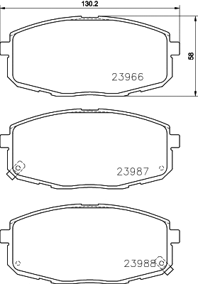 Brake Pad Set, disc brake (MDB2608)