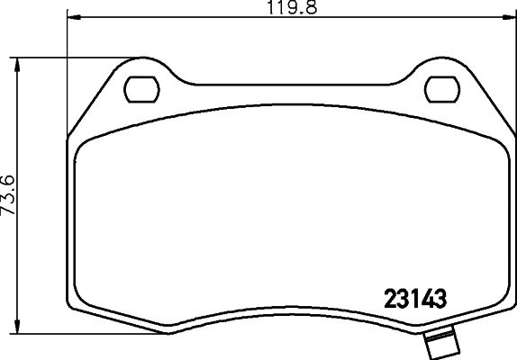 Brake Pad Set, disc brake (MDB2630)