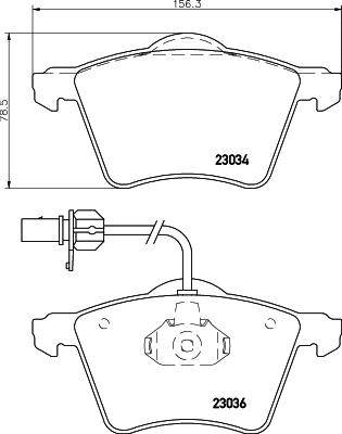 Brake Pad Set, disc brake (MDB1954)