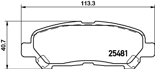 Brake Pad Set, disc brake (MDB3248)