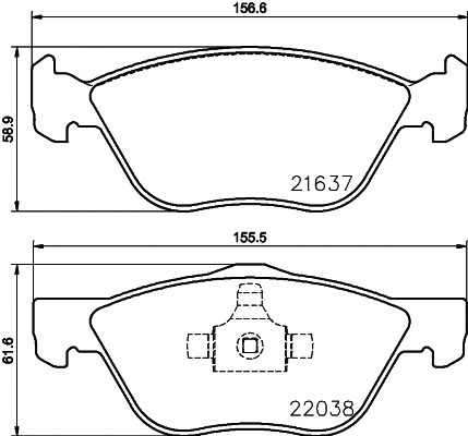 Brake Pad Set, disc brake (MDB3796)