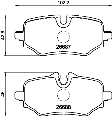 Brake Pad Set, disc brake (MDB3529)