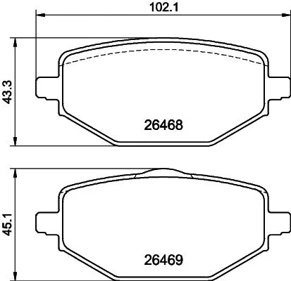 Brake Pad Set, disc brake (MDB3504)