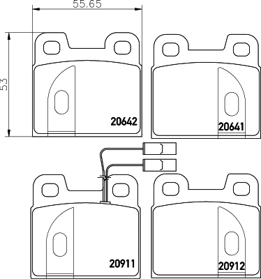Brake Pad Set, disc brake (MDB2463)