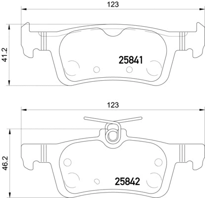 Brake Pad Set, disc brake (MDB3442)
