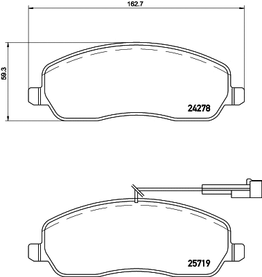 Brake Pad Set, disc brake (MDB3296)