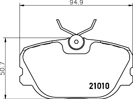 Brake Pad Set, disc brake (MDB1390)