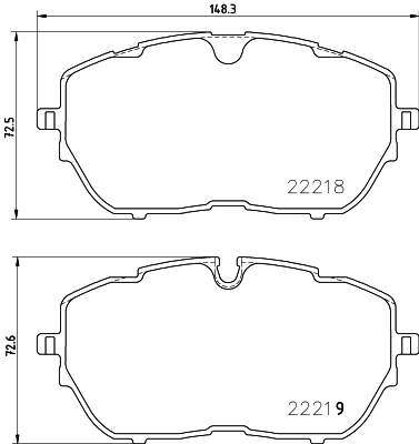 Brake Pad Set, disc brake (MDB3847)