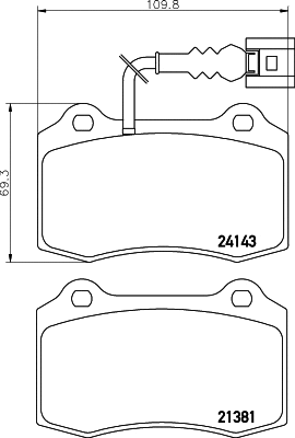 Brake Pad Set, disc brake (MDB2271)