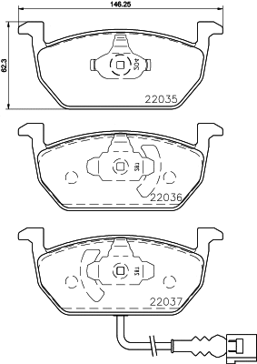 Brake Pad Set, disc brake (MDB3761)