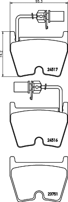Brake Pad Set, disc brake (MDB2970)