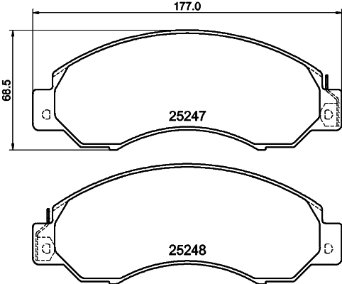 Brake Pad Set, disc brake (MDB4041)