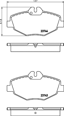 Brake Pad Set, disc brake (MDB2539)