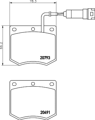 Brake Pad Set, disc brake (MGB693)