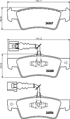 Brake Pad Set, disc brake (MDB2822)