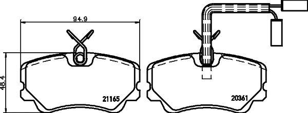Brake Pad Set, disc brake (MDB1403)