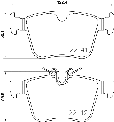 Brake Pad Set, disc brake (MDB3783)